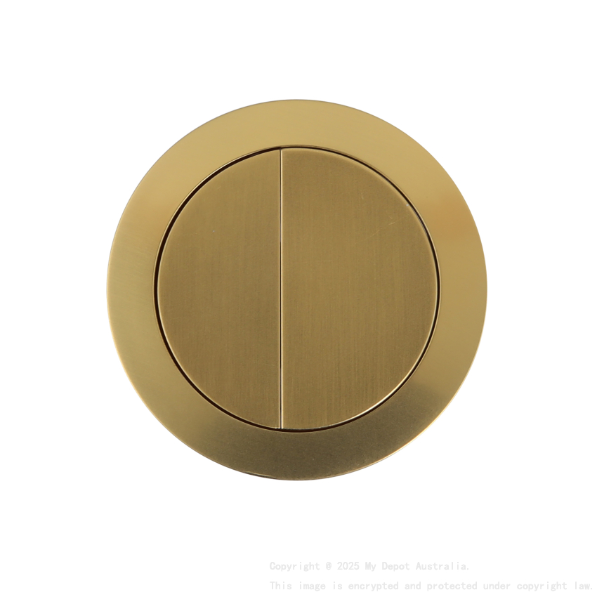 Round Press Button Brush Yellow Gold 