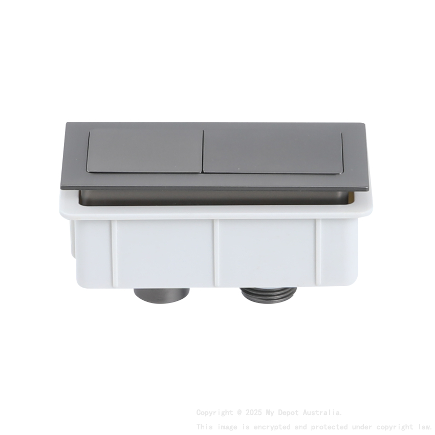 Square Press Button Gum Metal