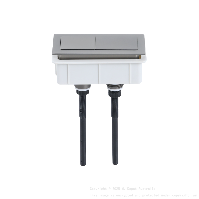 Square Press Button Brushed Nickel