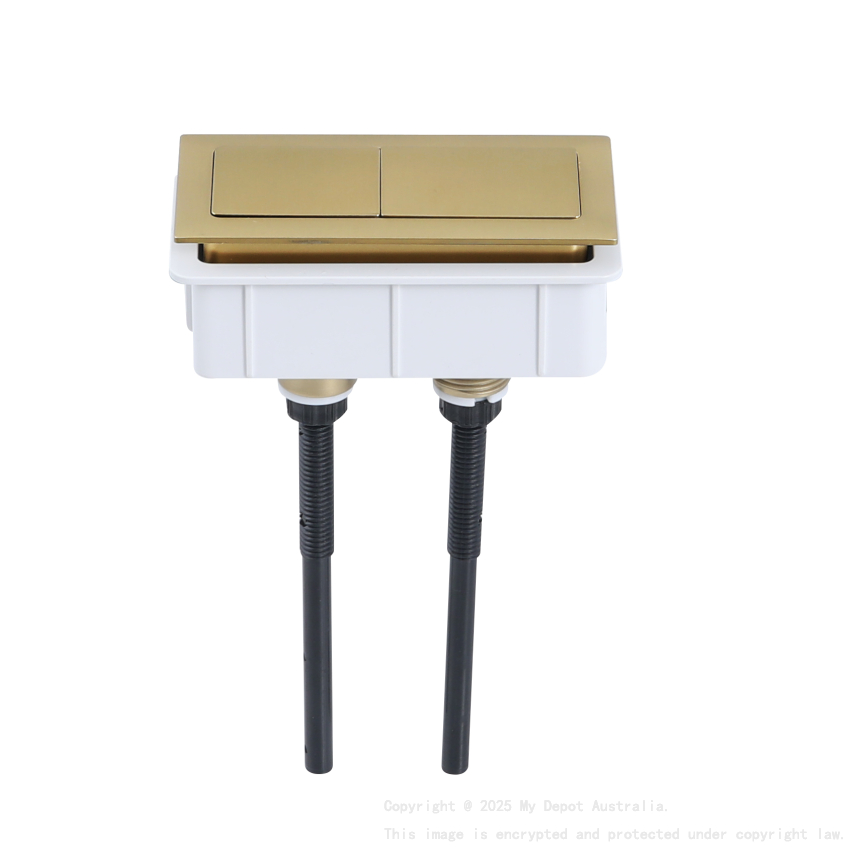 Square Press Button Brush Yellow Gold