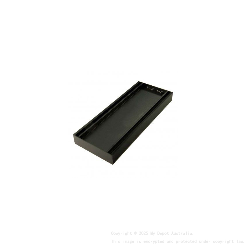 300-5600mm Lauxes Black Aluminium Slimline Tile Insert Floor Grate Drain Any Size Indoor