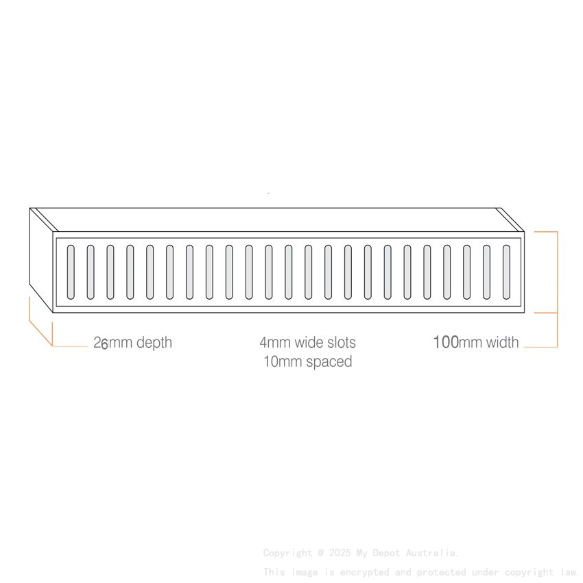 300-5600mm Lauxes Aluminium Standard Floor Grate Drain Any Size Indoor Outdoor