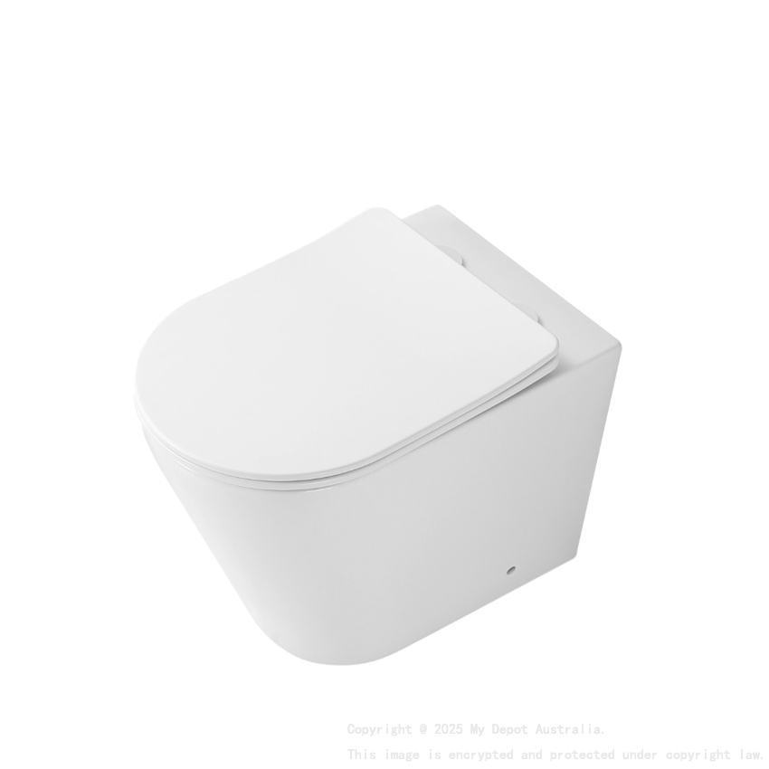 545*360*140mm Matte White Acadia Tornado Rimless Wall Faced Floor Pan