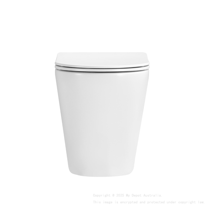 545*360*140mm Matte White Acadia Tornado Rimless Wall Faced Floor Pan