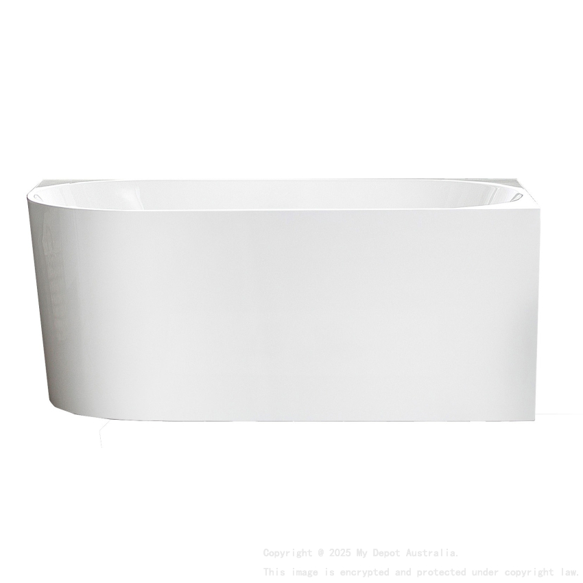 1500X750X600mm Gloss White Bingie Skirt Bath Right Coner None Overflow 40mm Waste And Pipe Supplied