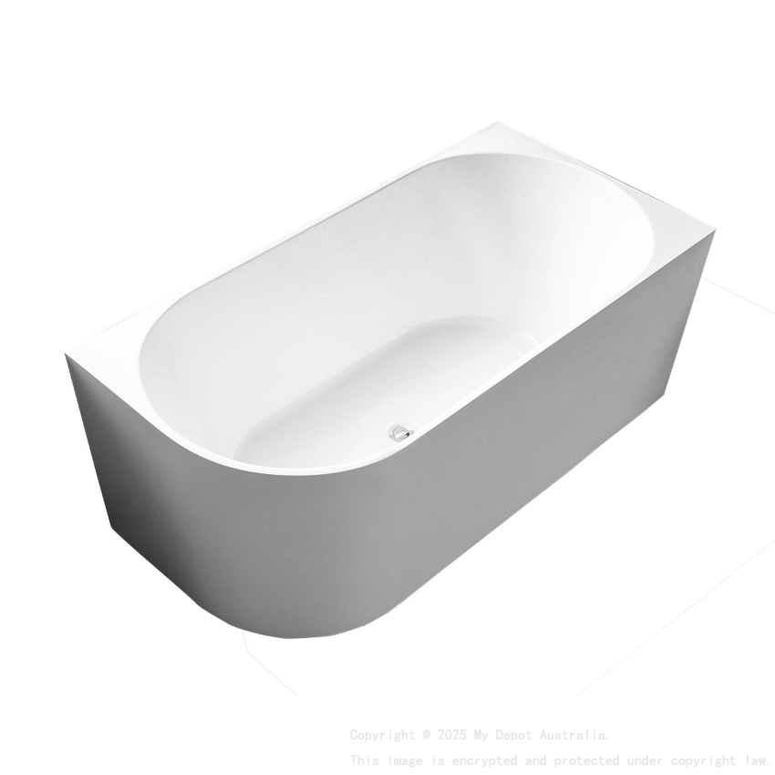 1700X780X600mm Gloss WhiteBingie Skirt Bath Right Coner None Overflow 40mm Waste And Pipe Supplied