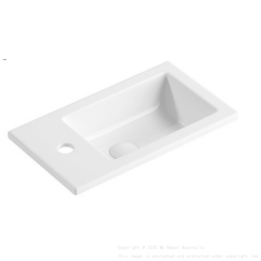 460*260*100mm Gloss white Crete Ceramic Countertop