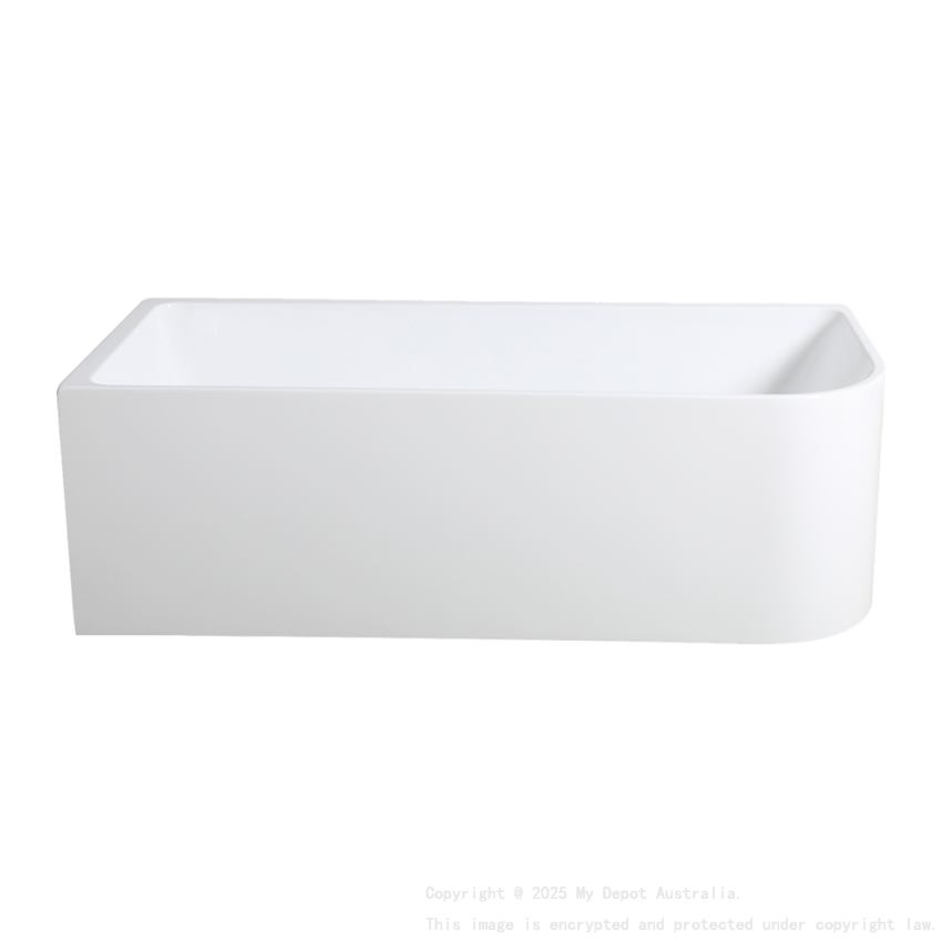 1500X730X510mm Gloss White Clayton Free Standing Bath Left Corner None Overflow 40mm Waste And Pipe Supplied