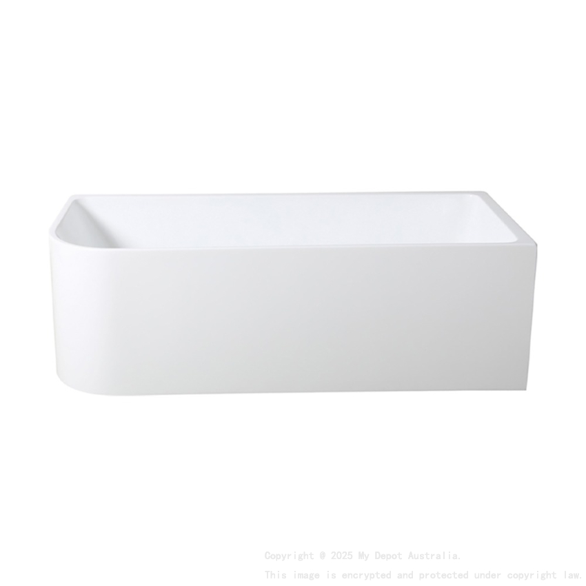 1700X730X510mm Gloss White Clayton Free Standing Bath Right Corner None Overflow 40mm Waste And Pipe Supplied