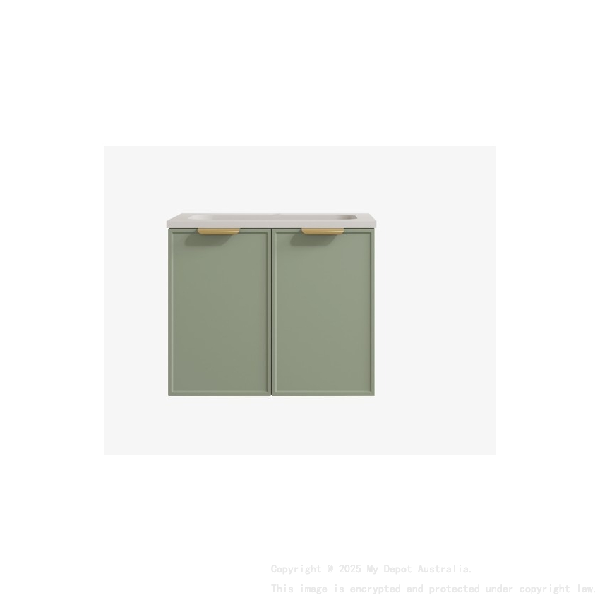 590*455*560mm Olive Green Madura Federation Wall Hung PVC Cabinet