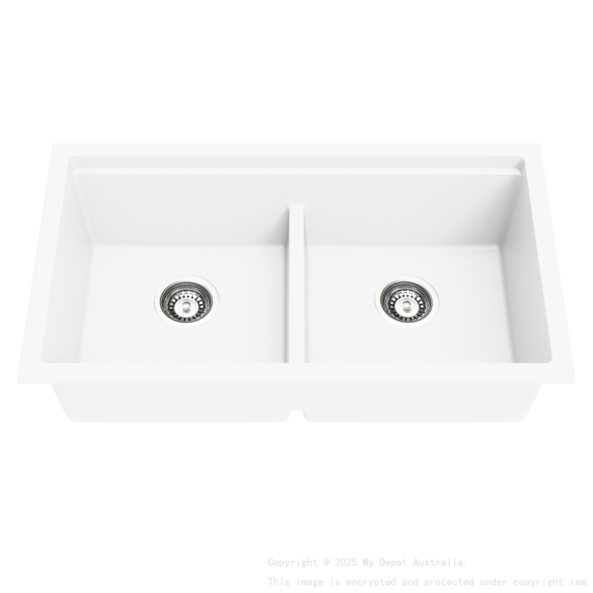 Size:825*470*241mm Bowl Size:374*381*241mm*2 Artic White Gabrio Granite Sink With Work Station Double Bowls