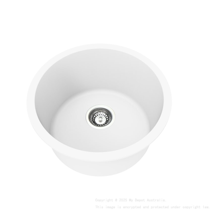 Size:450X235mm Bowl Size:398*235mm Artic White Laufey Granite Laundry/Bar Sink