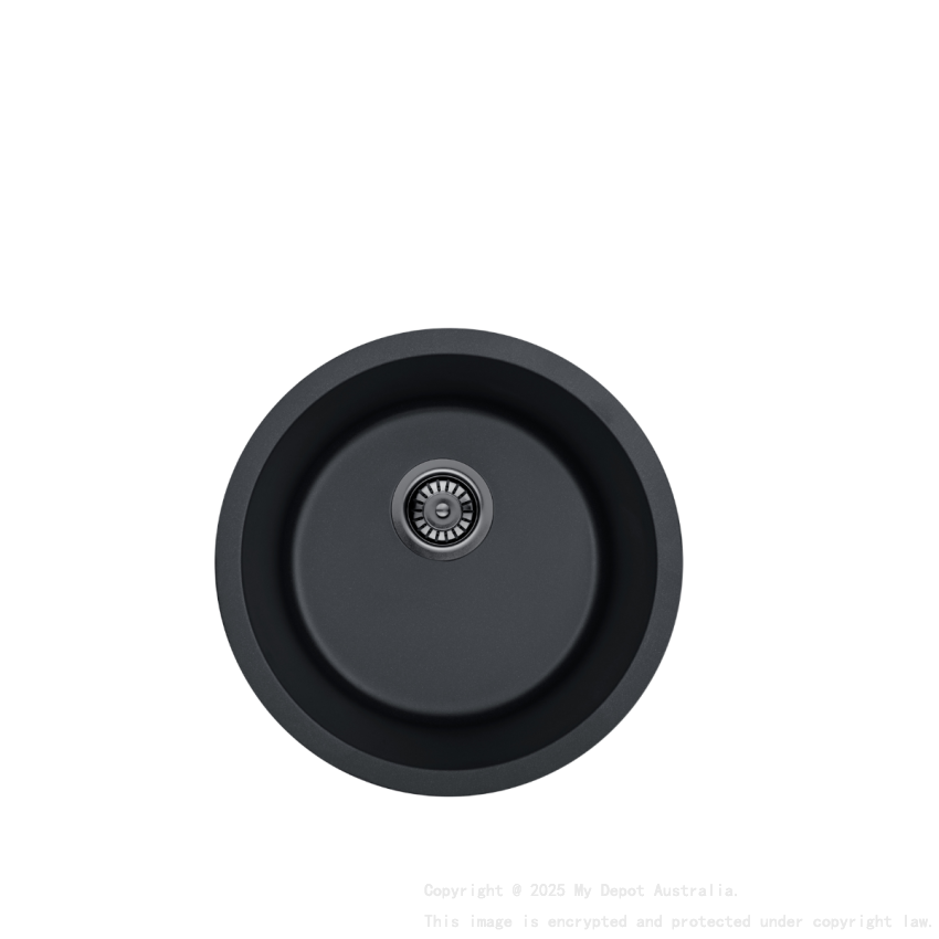 Size:450X235mm Bowl Size:398*235mm Matte Black Laufey Granite Laundry/Bar Sink