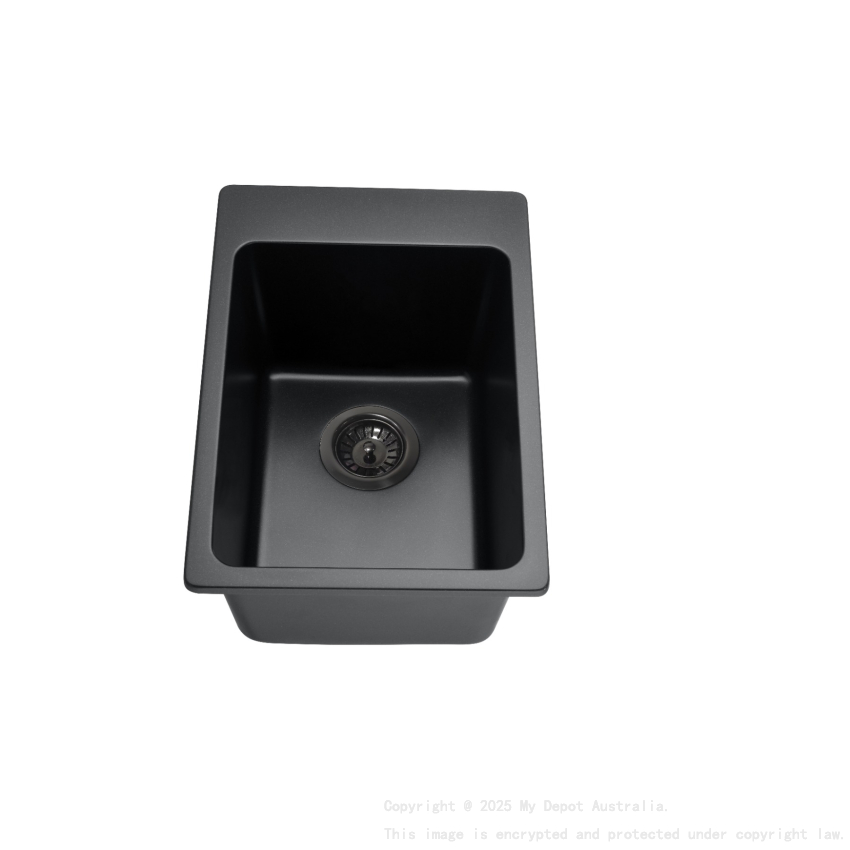 Overall Size:510X350X235mm Bowl Size:400X300X235mm Matte BlackLaufey Granite Laundry/Bar Sink