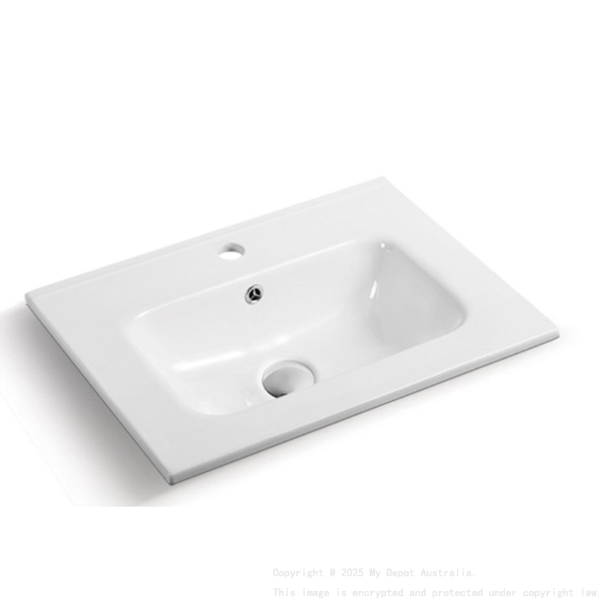 610*460*175mmmm Gloss White Kliff Fine Ceramic Counter Top