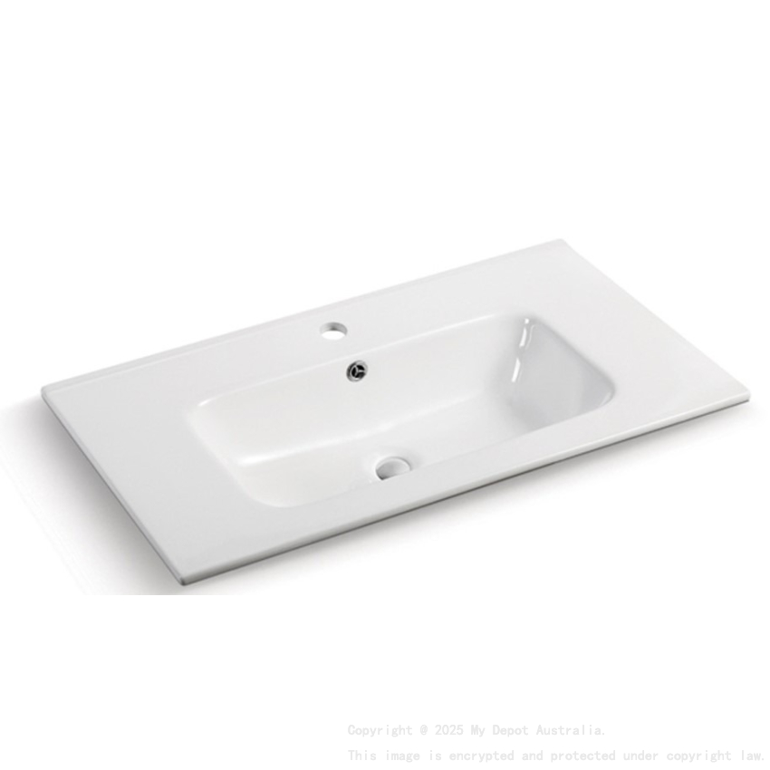 910*460*175mm Gloss White Kliff Fine Ceramic Counter Top