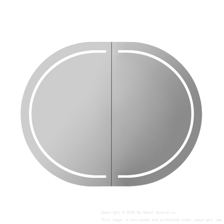 900X600X155mm Matte White Allison Pill Shaving Cabinet