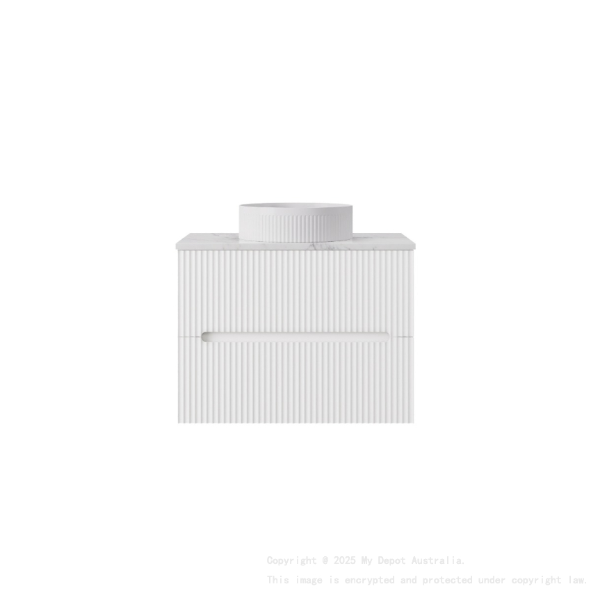 740*455*540mm Matte White Cabarita Morden Wall Hung PVC Cabinet