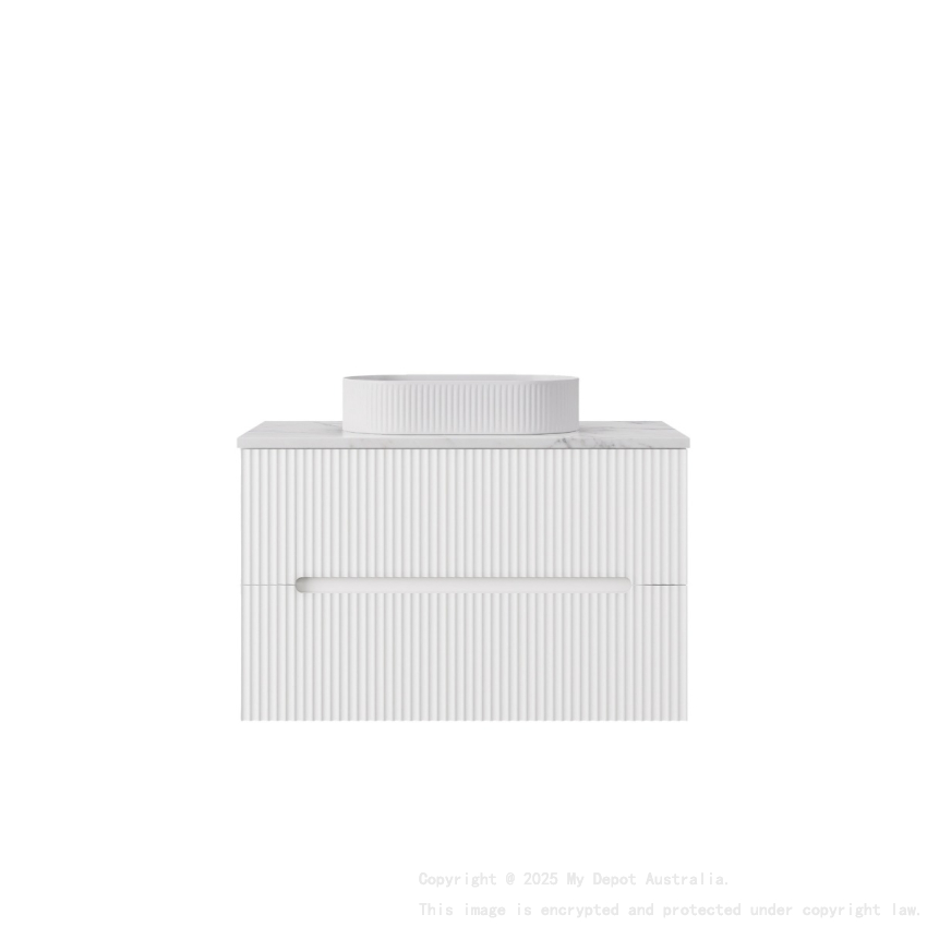 890*455*540mm Matte White Cabarita Morden Wall Hung PVC Cabinet