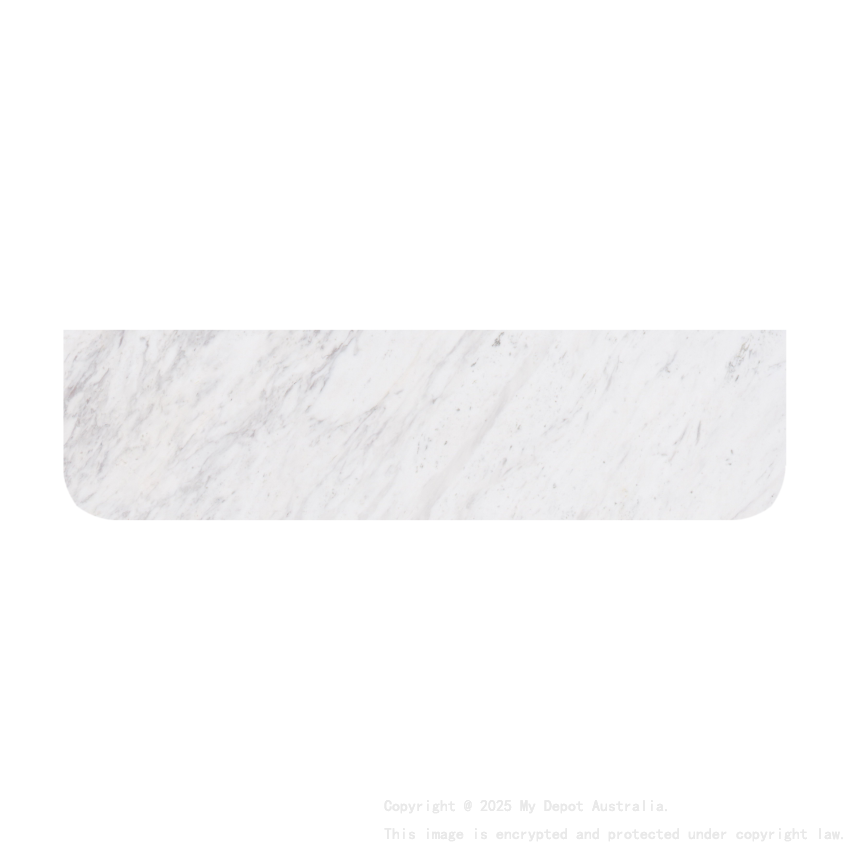 1505X505X18mm Carrara White Marble Curve Stone Top