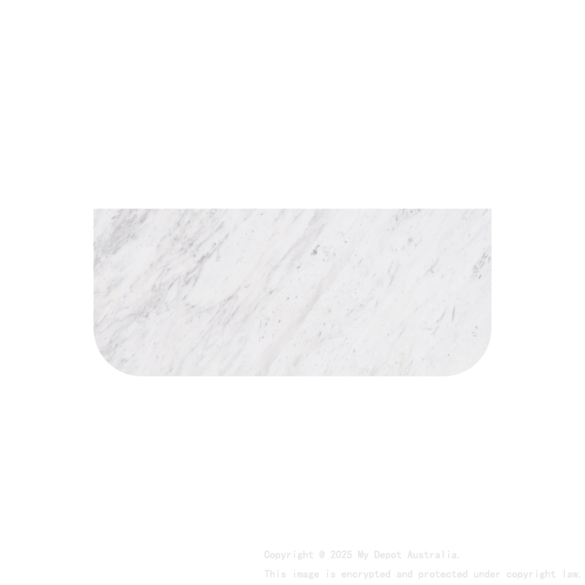 905X505X18mm Carrara White Marble Curve Stone Top