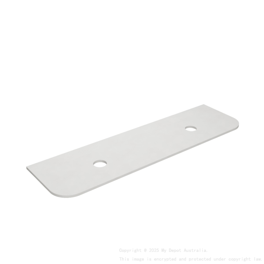 1805X505X20mm Blanco White(WG034) Zero Silica Engineer Curve Stone Top