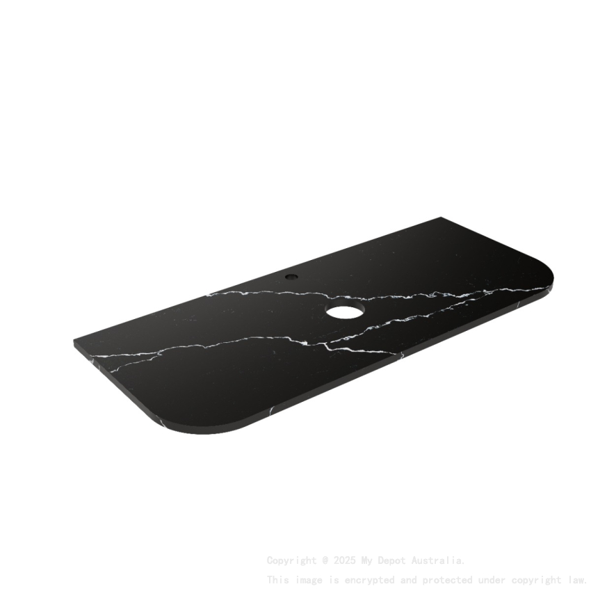 1205X505X20mm Calacatta Night (WG485)Zero Silica Engineer Curve Stone Top