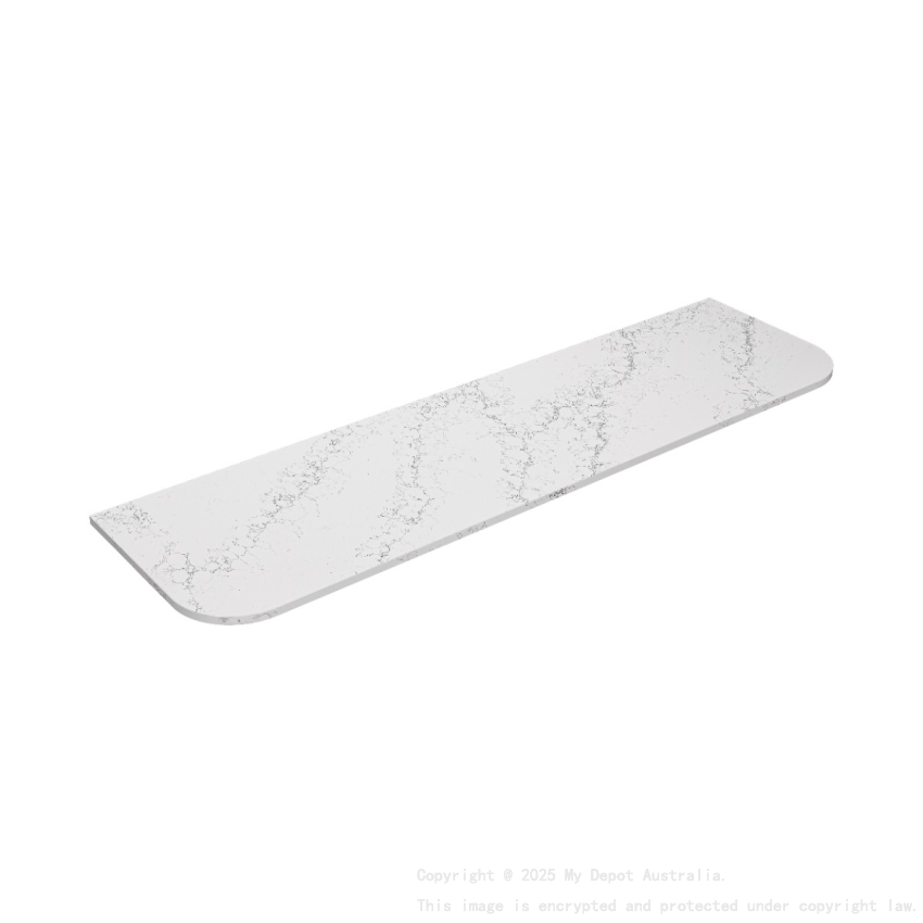 1805X505X20mm Calacatta White (WG486) Zero Silica Engineer Curve Stone Top