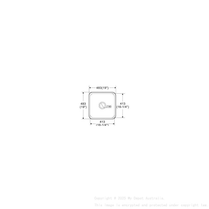 Size:483*483*203mmGloss White Elba Fine Fireclay Bar Sink Grid And Waste Included