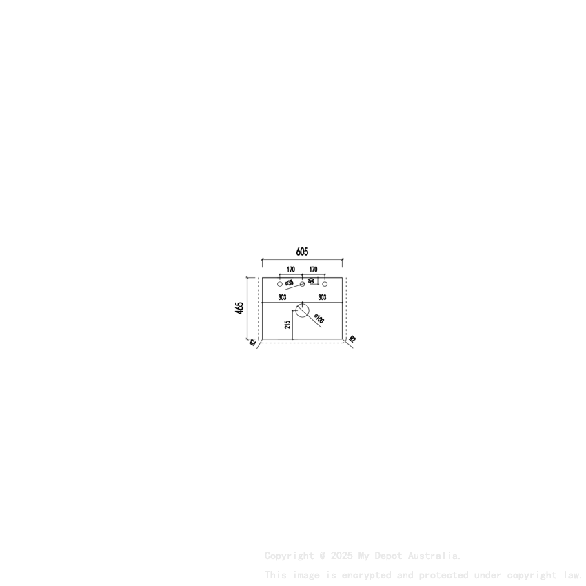 605X465X20mm Calacatta Night (WG485)Zero Silica Engineer Stone Top