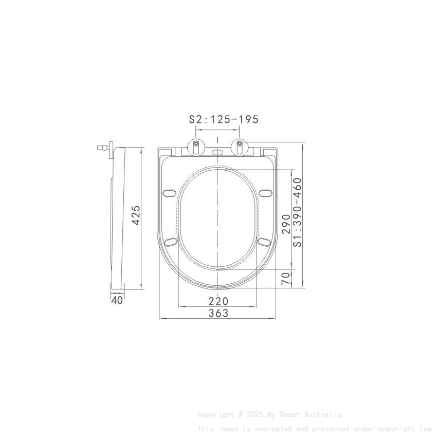 UF Thick Seat For Acacia Toilet Suite