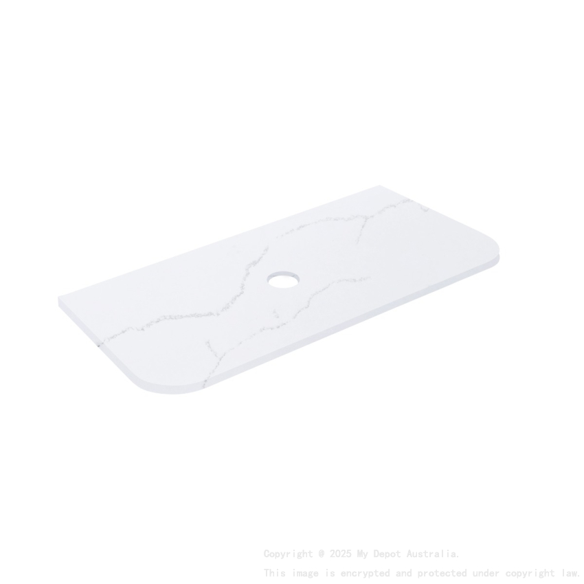 1205X505X12mm Calacatta Artic White Solid Surface Stone Top