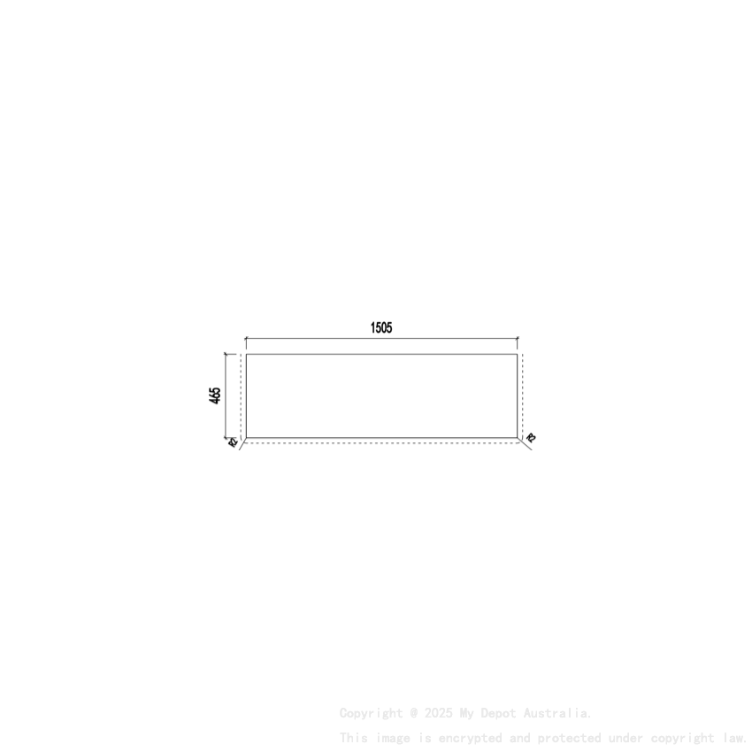 1505X465X12mm Calacatta Artic White Solid Surface Stone Top
