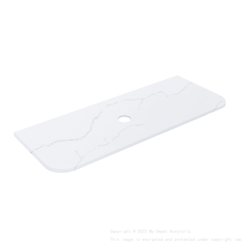 1505X505X12mm Calacatta Artic White Solid Surface Stone Top