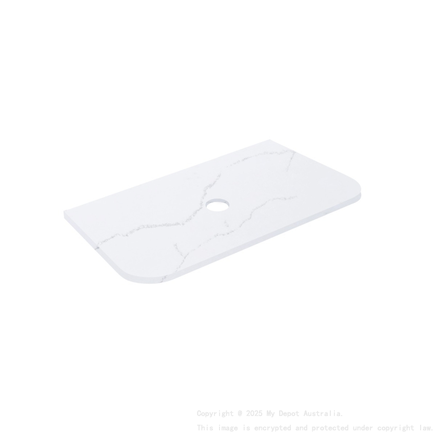 905X505X12mm Calacatta Artic White Solid Surface Stone Top