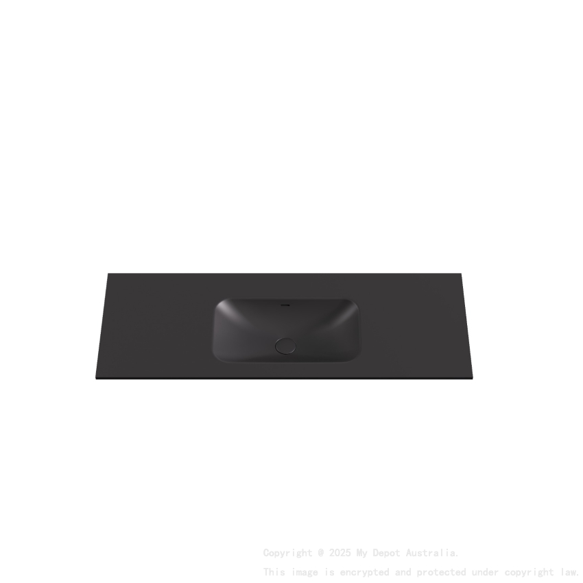 1205X465X145 Matte Black Chasey Solid Surface Stone Basin