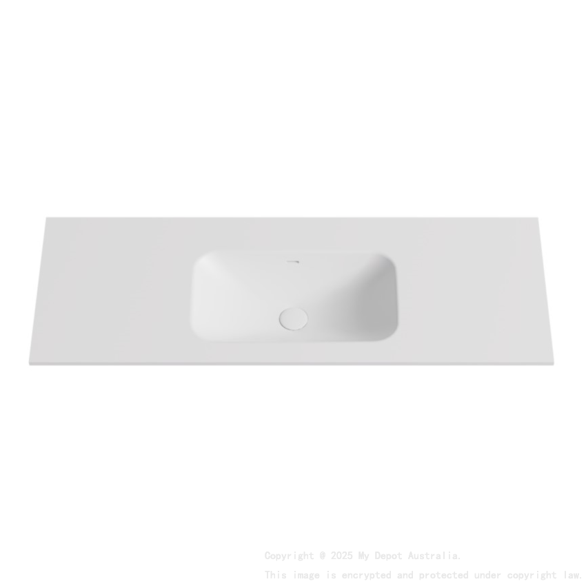 1205X465X145 Matte White Chasey Solid Surface Stone Basin