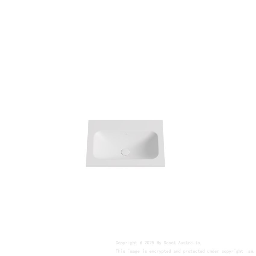 605X465X145 Matte White Chasey Solid Surface Stone Basin