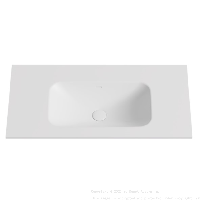 905X465X145 Matte White Chasey Solid Surface Stone Basin
