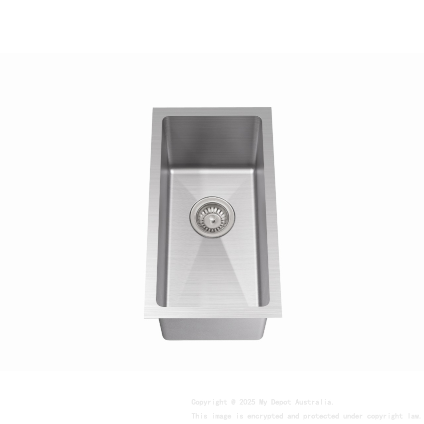 Bowl Size:200X400X230mm Overall Size:240X440X230mm Brushed Stainless Steel Kliff Hand Made Stainless Steel Sinks