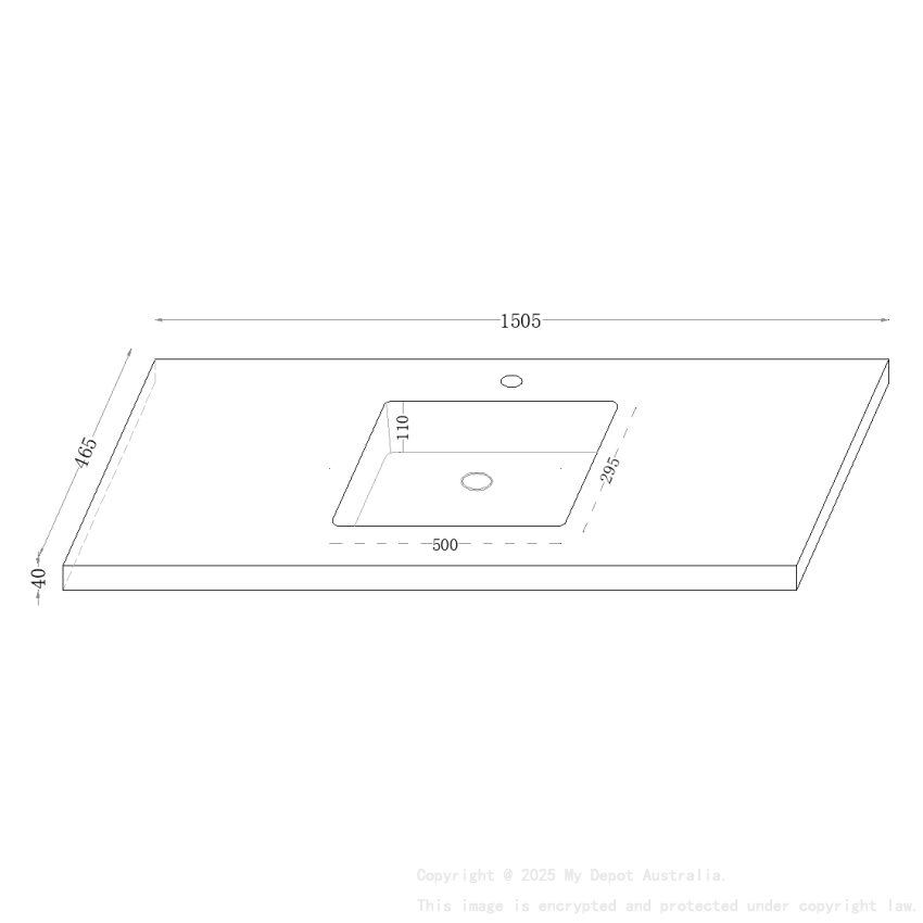 1500x460x190mm Carrara White Sintered Stone Seamlessjoined With Fine Ceramic Basin