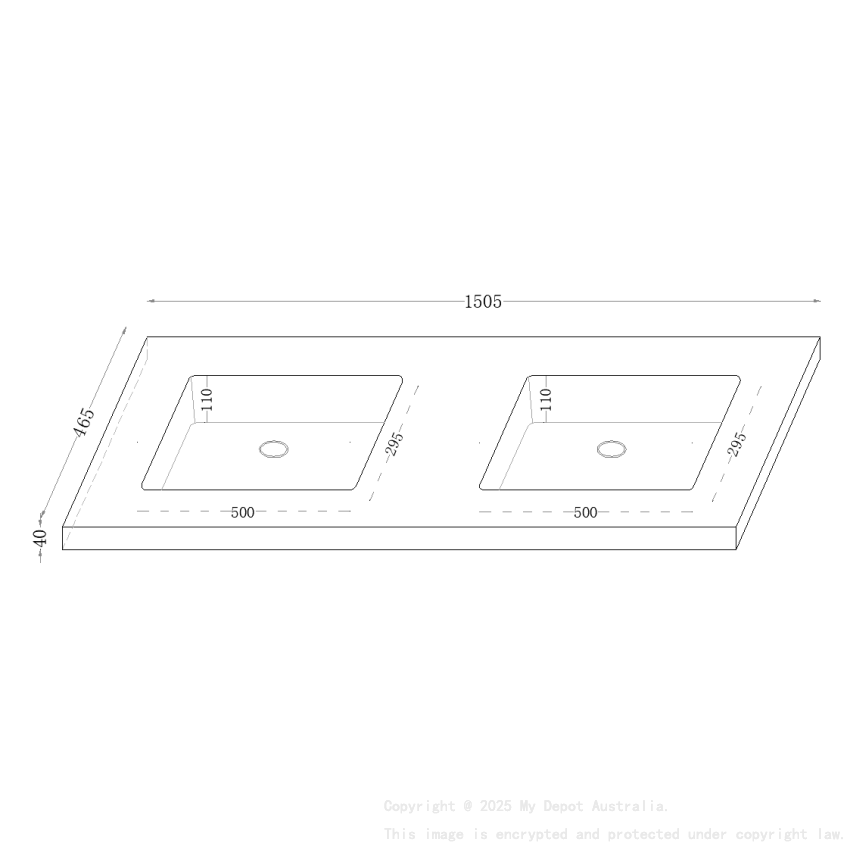 1500x460x190mmCarrara White Sintered Stone Seamlessjoined With Fine Ceramic Basin Double Bowl No Tap Hole