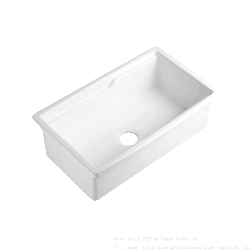 Size:813*483*255mm Gloss White Fine Fireclay Inset/Undermount Sink With Work Station Single Bowl