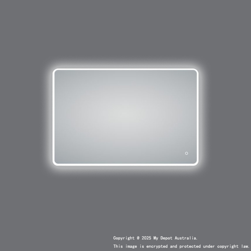 1200*800mm Frosted Edge 3 Color Lighting Backlit Acrylic LED Mirror Touch Sensor Switch Defogger Pad Wall Mounted Vertical or Horizontal