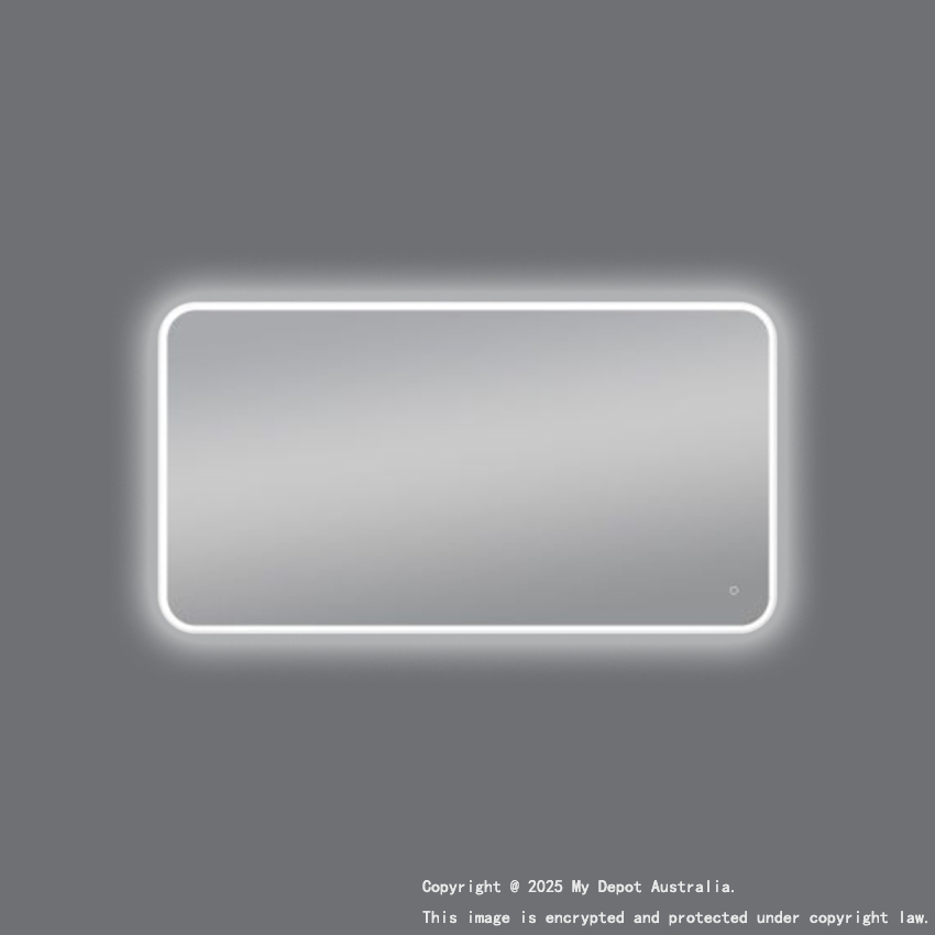 1500*800mm Frosted Glass Edge 3 Color Lighting Backlit LED Mirror Touch Sensor Switch