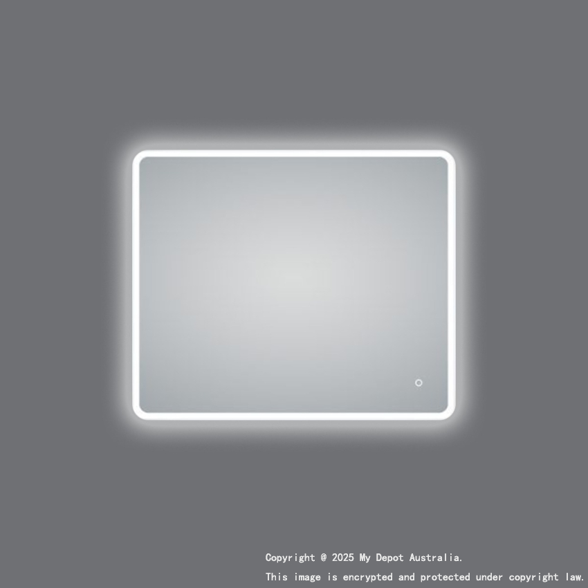 900*750mm Frosted Edge 3 Color Lighting Backlit Acrylic LED Mirror Touch Sensor Switch Defogger Pad Wall Mounted Vertical or Horizontal