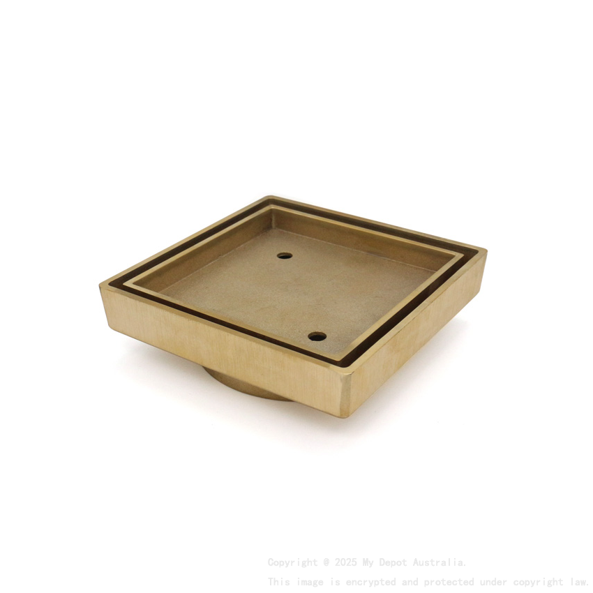 115x115x35mm Gold Smart Tile Insert Floor Waste Shower Grate Drain