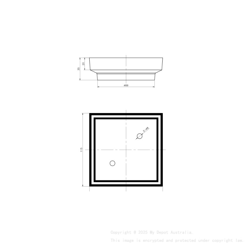115*115*35mm Brushed Nickel Smart Tile Insert Floor Waste Shower Grate Drain(88mm outlet)