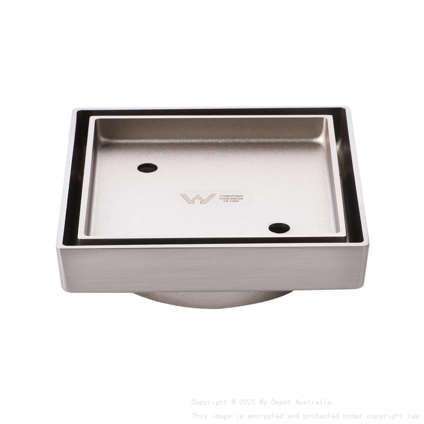 115*115*35mm Brushed Nickel Smart Tile Insert Floor Waste Shower Grate Drain(88mm outlet)