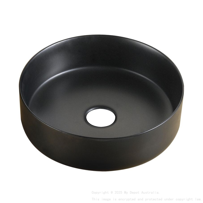 Otus  Matt Black Countertop Artbasin 335 x 335 x 120 mm